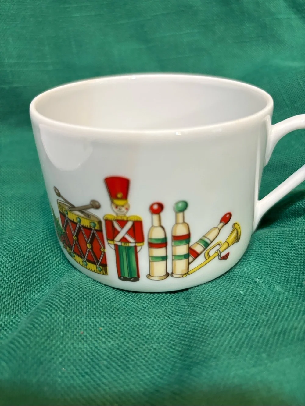 Vista Alegre Christmas Magic Cup and Saucer with Toy Soldier, Drum and Horn